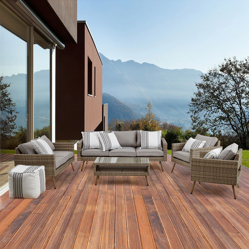 

INK+IVY - Avery Outdoor Lounge - Light Grey/Grey - See below