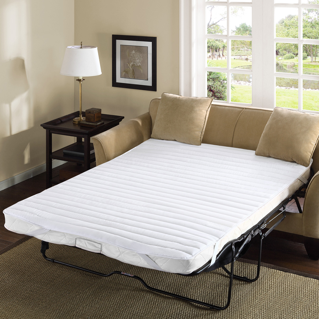 

Madison Park Essentials - Frisco Waterproof Quilted Microfiber Sofa Bed Pad - White - Queen