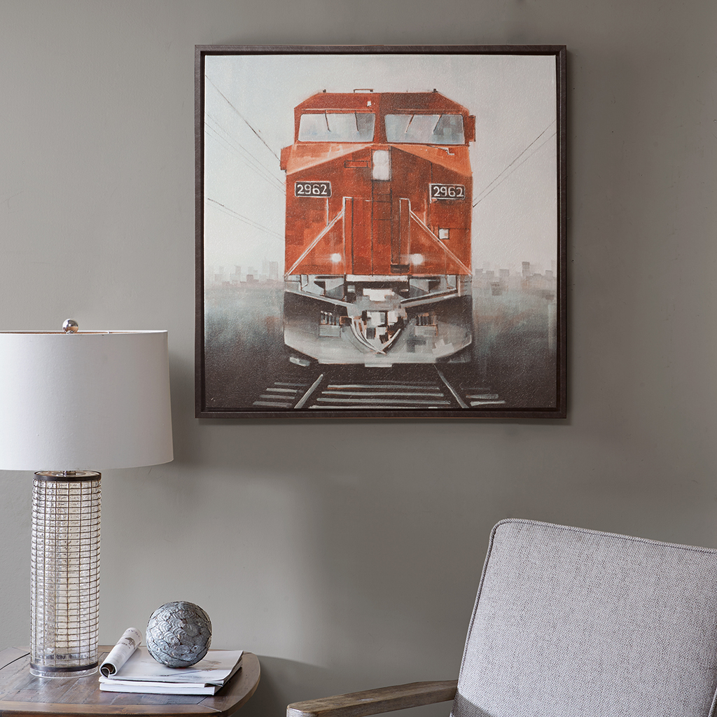 

INK+IVY - Last Stop Red Canvas Art with Frame - Red - See below