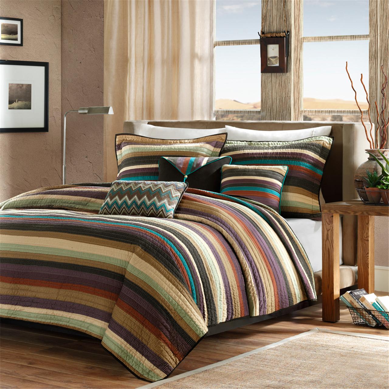 

Madison Park - Yosemite Reversible Coverlet Set - Multi - King/Cal King