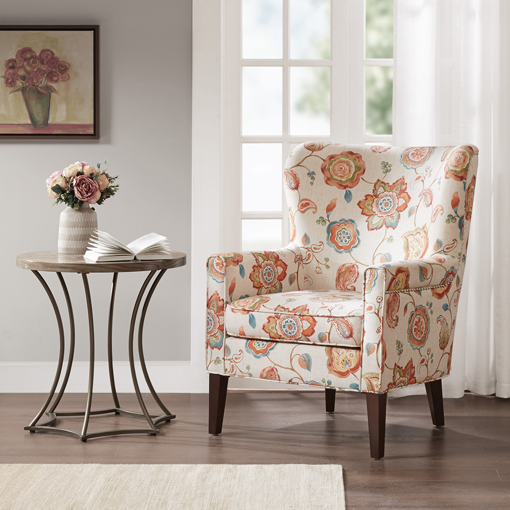 

Madison Park - Colette Accent Wingback Chair - Cream - See below