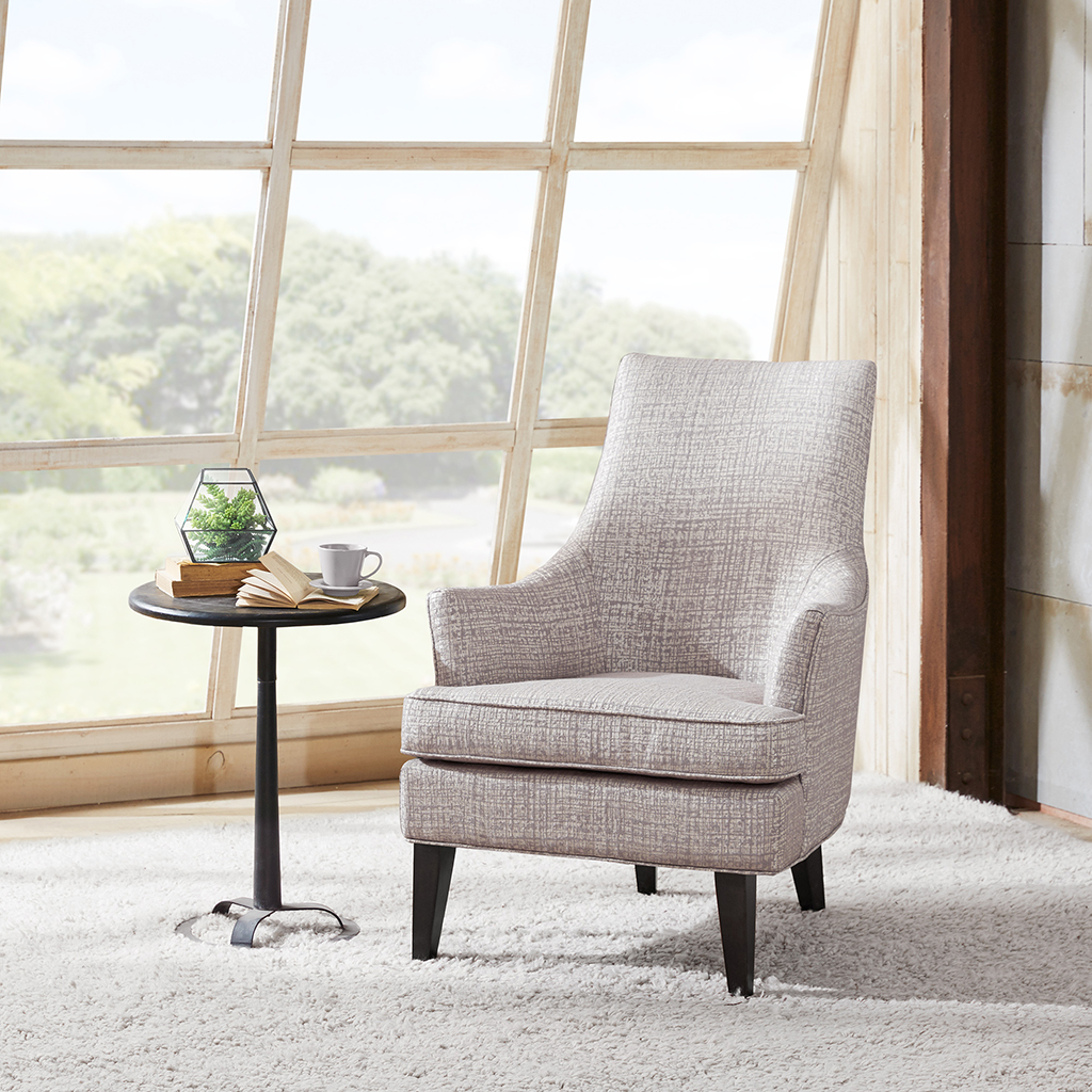 

Madison Park - Flynn Swoop Arm Chair - Pewter - See below
