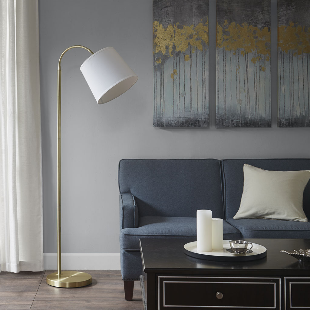 

Madison Park - Venus Floor Lamp - White/Gold - See below