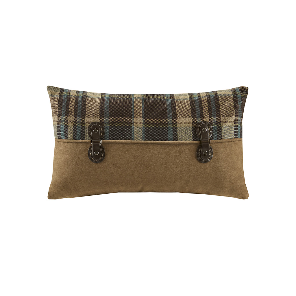 

Woolrich - Hadley Plaid Pieced Oblong Pillow - Multi - 12x20