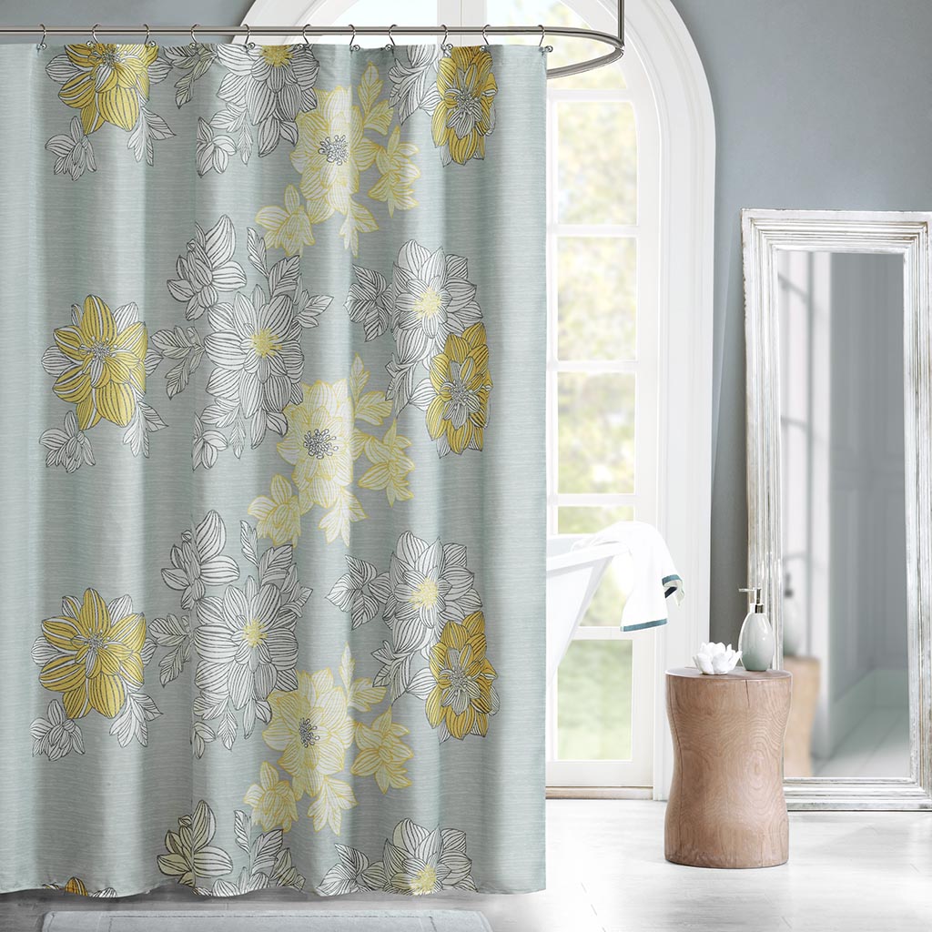 

Madison Park Essentials - Avalon Shower Curtain - Grey - 72x72