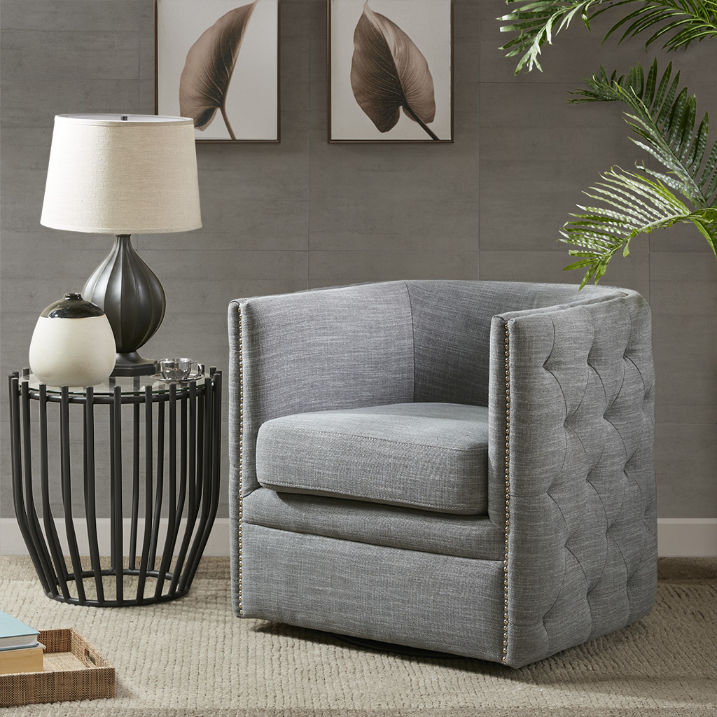 

Madison Park - Capstone Swivel Chair - Slate - See below