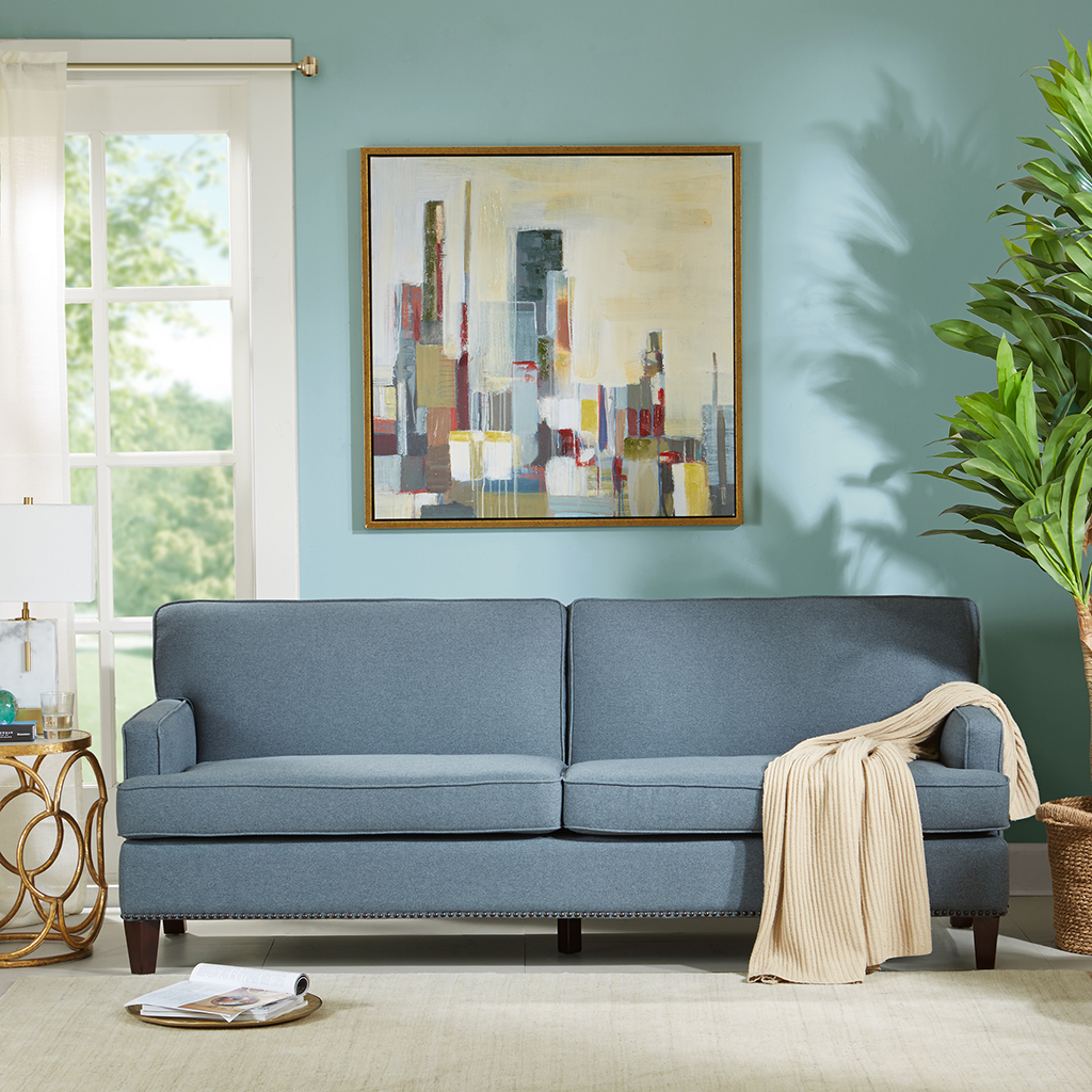 

Madison Park Signature - Hamlin Sofa - Blue/Grey - See below