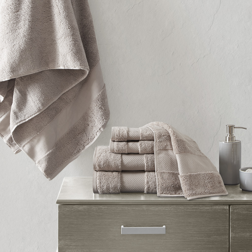 

Madison Park Signature - Turkish 6 Piece Bath Towel Set - Taupe - See below