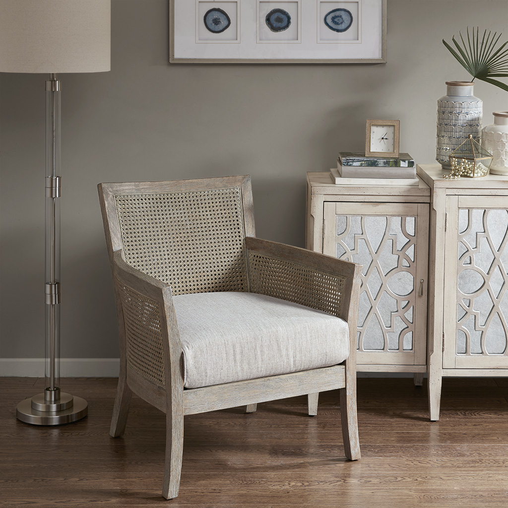 

Madison Park - Diedra Accent Chair - Cream/Reclaimed Natural - See below