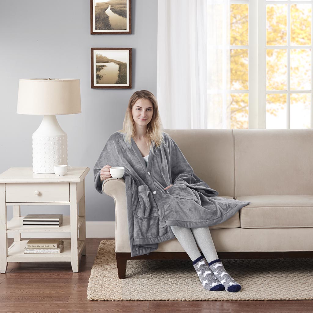 

Premier Comfort - Glimmersoft Angel Wrap and Sock Set - Silver - See below