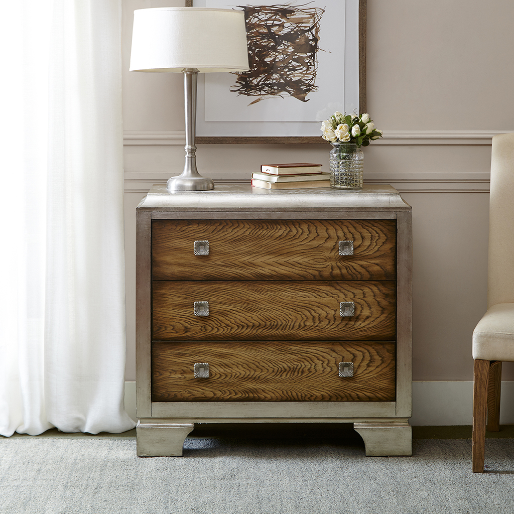 

Madison Park - Manor Silver Trimmed Accent Chest - Silver - See below