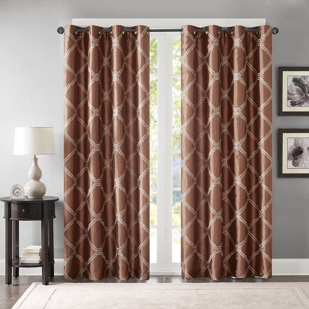 

Bombay - Teramo Embroidered Polyoni Window Curtain - Spice - 84" Panel
