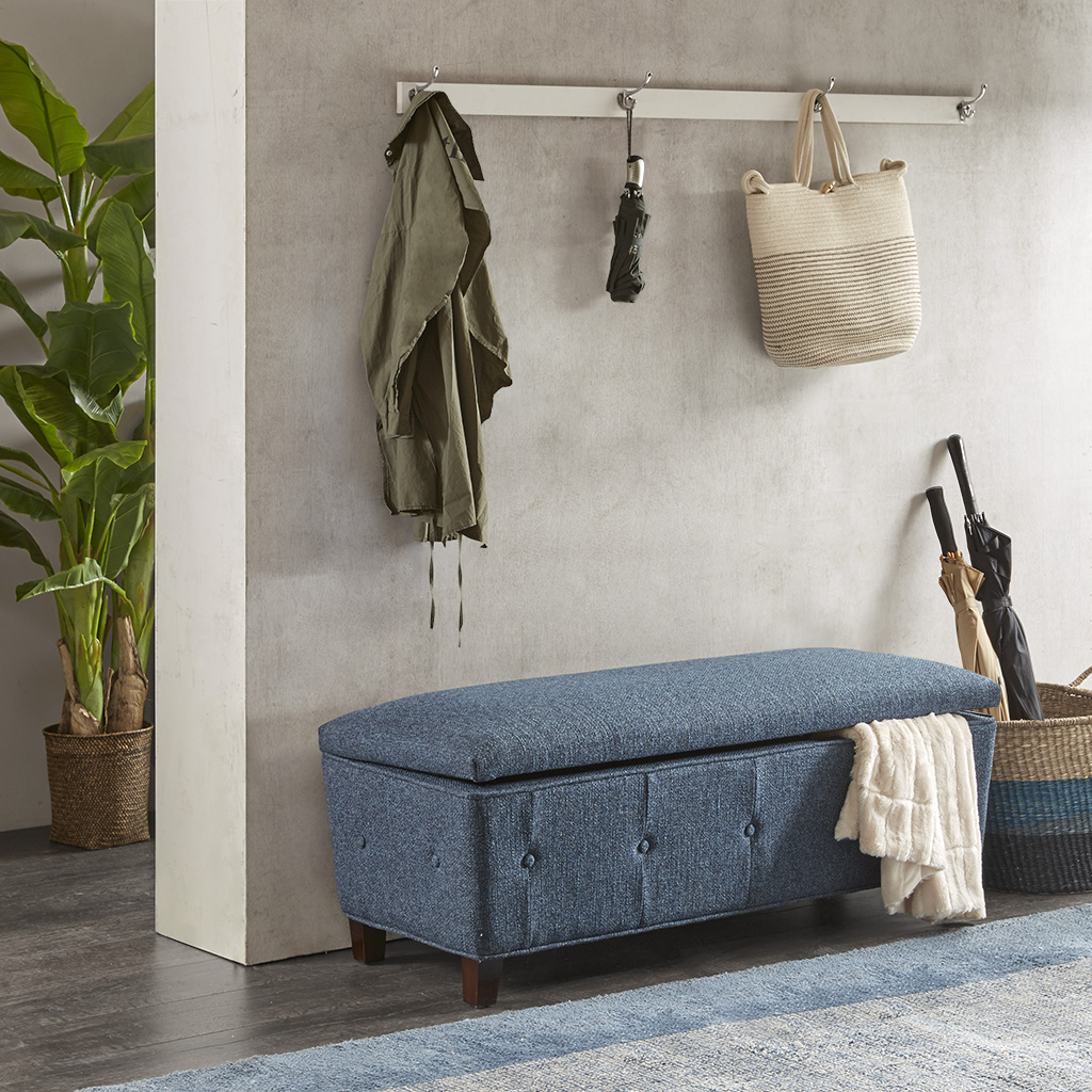 

Madison Park - Broderick Storage Ottoman - Blue/Morocco - See below