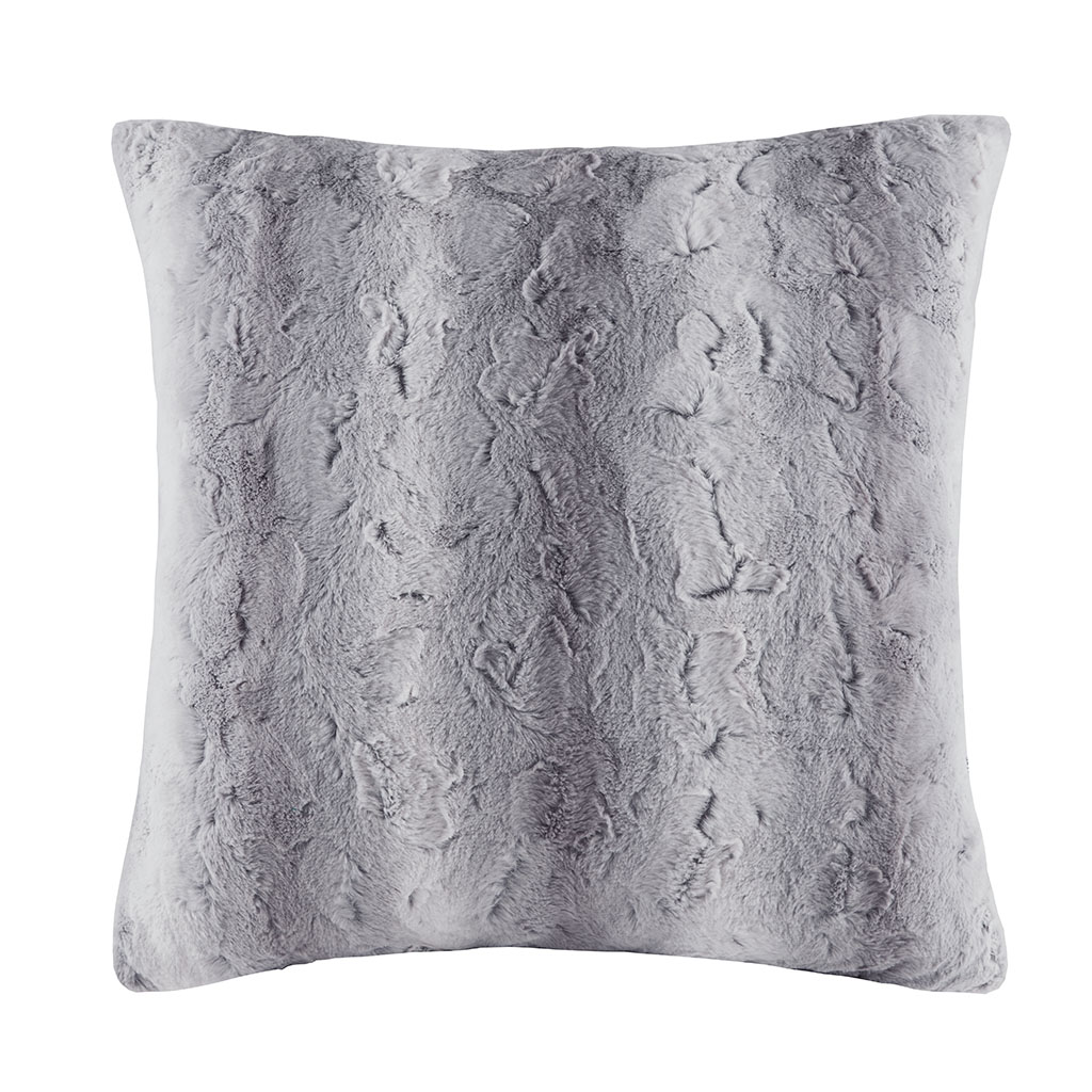 

Madison Park - Zuri Faux Fur Euro Pillow - Grey - 25x25''