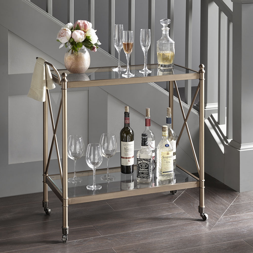 

Madison Park Signature - Swift Bar Cart - Bronze - See below