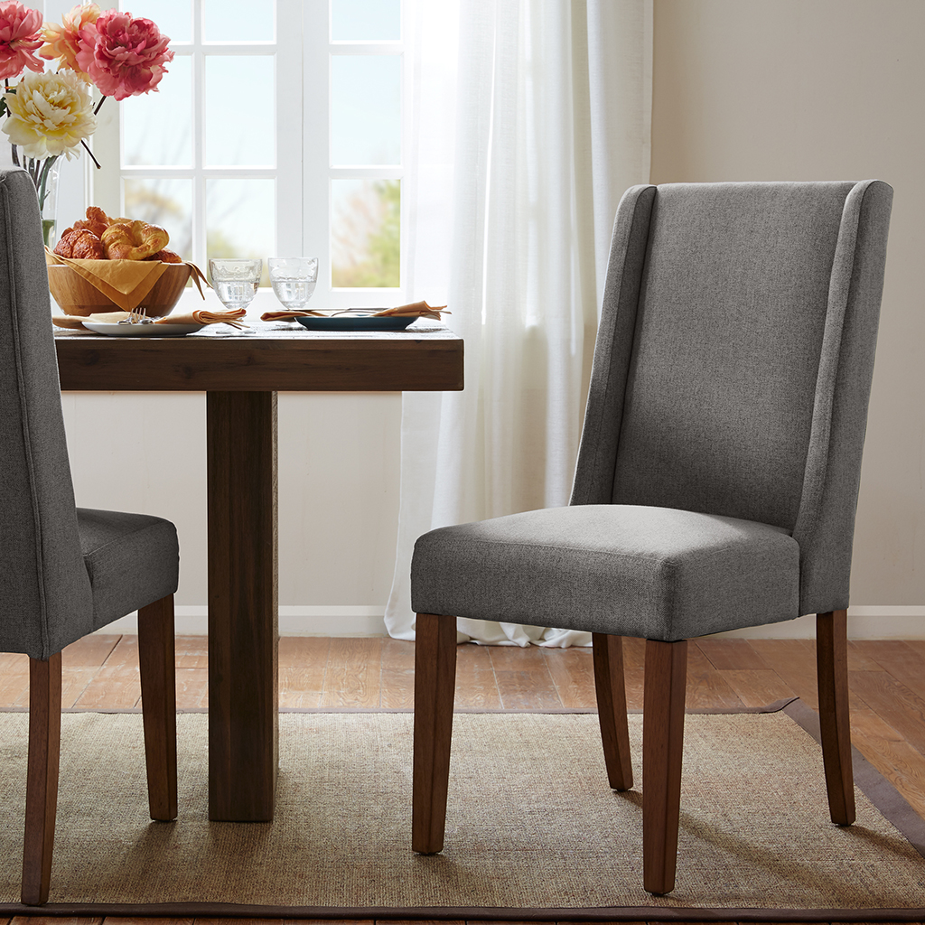 

Madison Park - Brody Wing Dining Chair (Set of 2) - Grey - See below