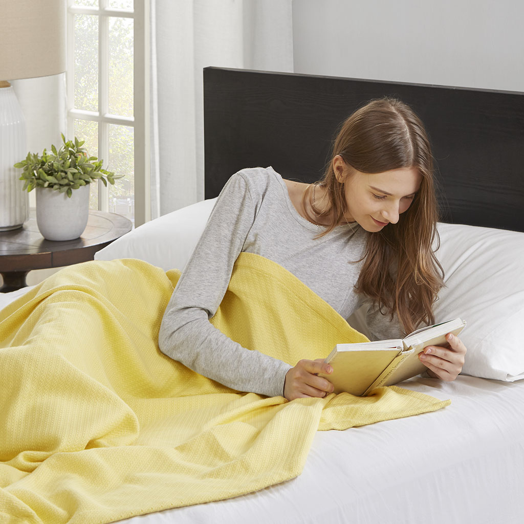 

Madison Park - Liquid Cotton Blanket - Yellow - King