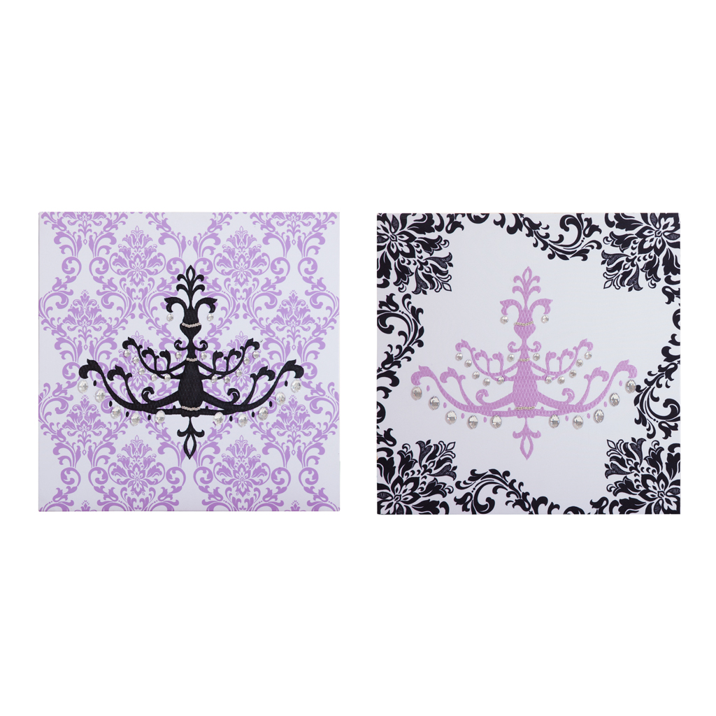 

Mi Zone - Paige Wall Art Set - Purple - See below