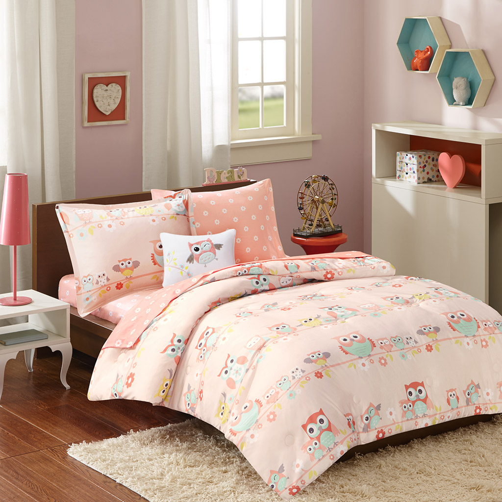 

Mi Zone Kids - Wise Wendy Complete Bed with Sheet Set - Blush - Full