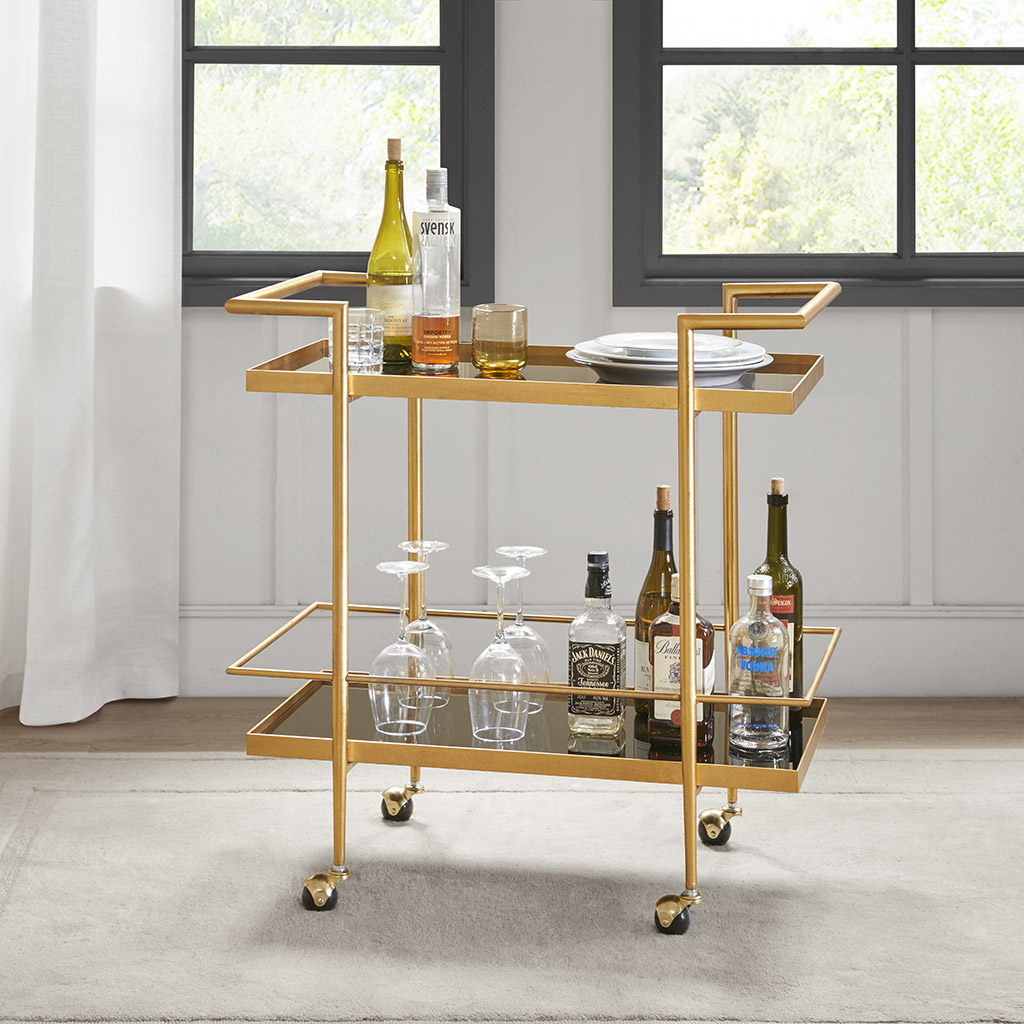 

Madison Park - Cosie Bar Cart - Black/Gold - See below