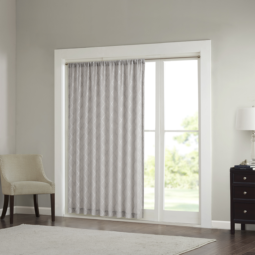 

Madison Park - Irina Diamond Sheer Window Curtain - Grey - 100x84