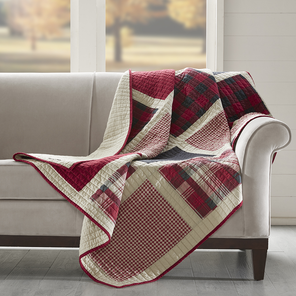 

Woolrich - Huntington Oversized Cotton Quilted Throw - Red - 50x70