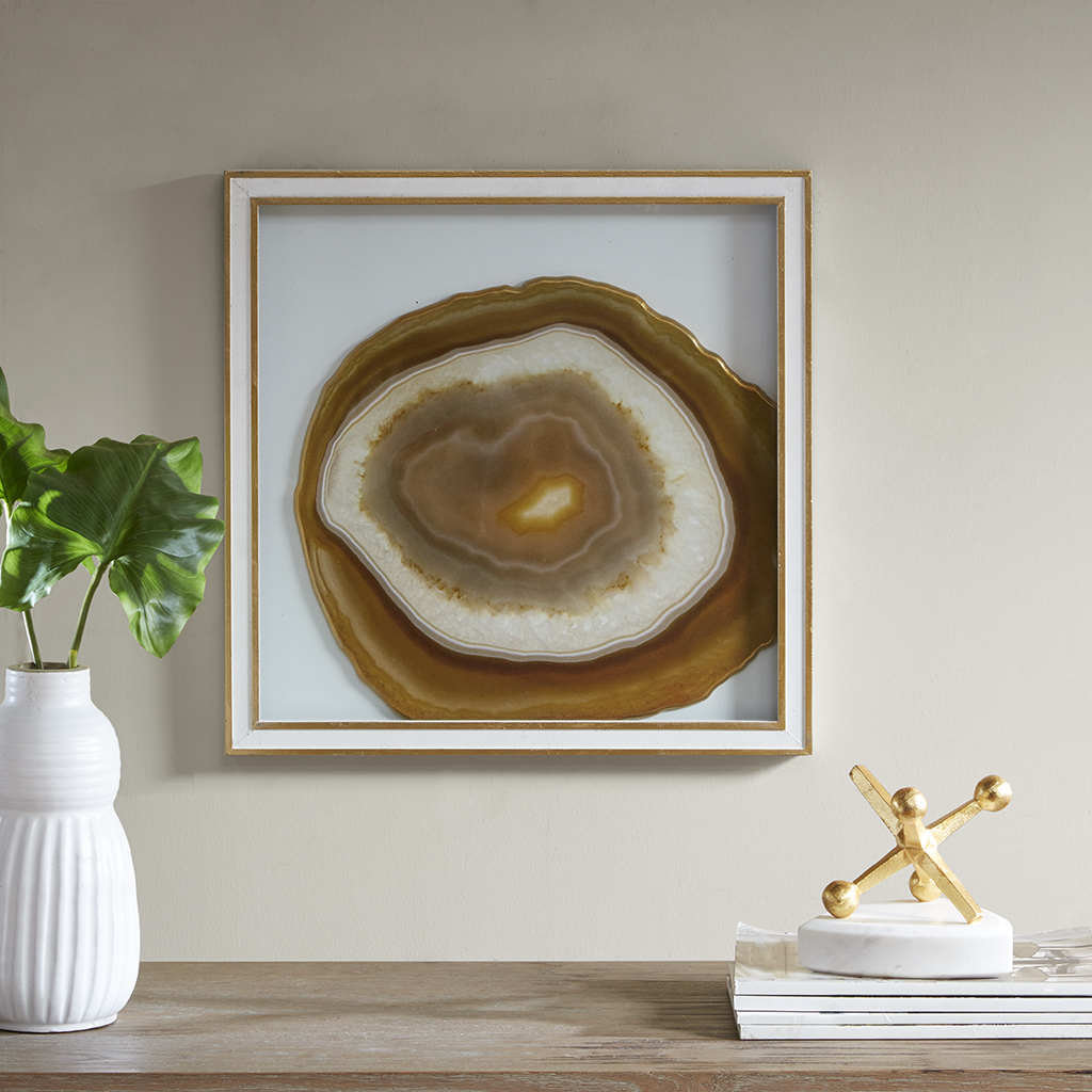 

Madison Park - Gemstone Handmade Glass Wall Palque - Natural - See below