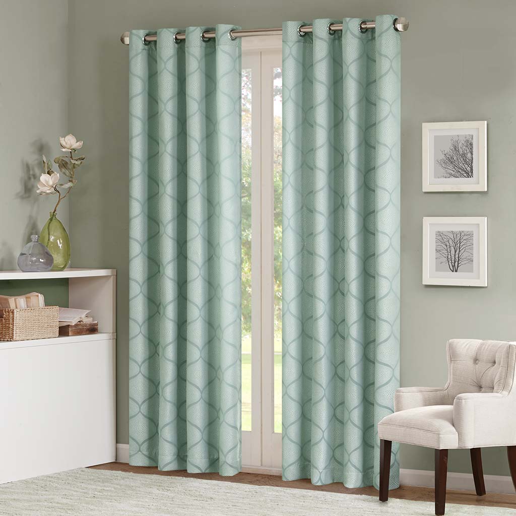 

Madison Park - Amara Window Panel - Aqua - 84" Panel