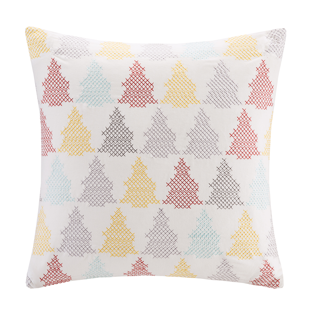 

Madison Park - Velvet Holiday Tree Square Pillow Square Pillow - Ivory - 20x20