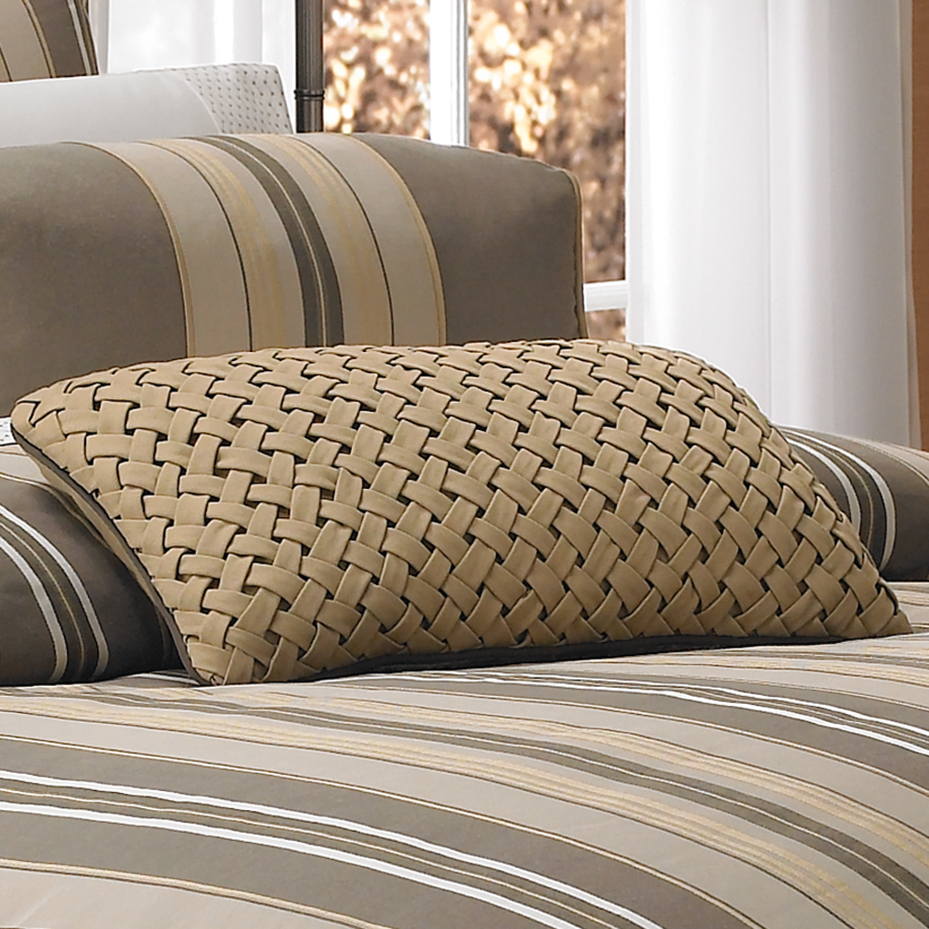 

Robert Allen - Strata Basket Weave Oblong Pillow - Khaki - 12x20