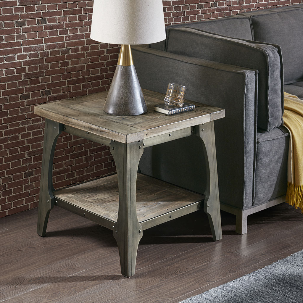 

INK+IVY - Oliver End Table - Grey - See below