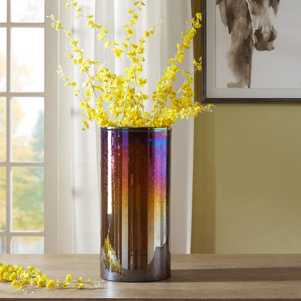 

Madison Park Signature - Tate Coco Luster Glass Hurricane - Coco - Large