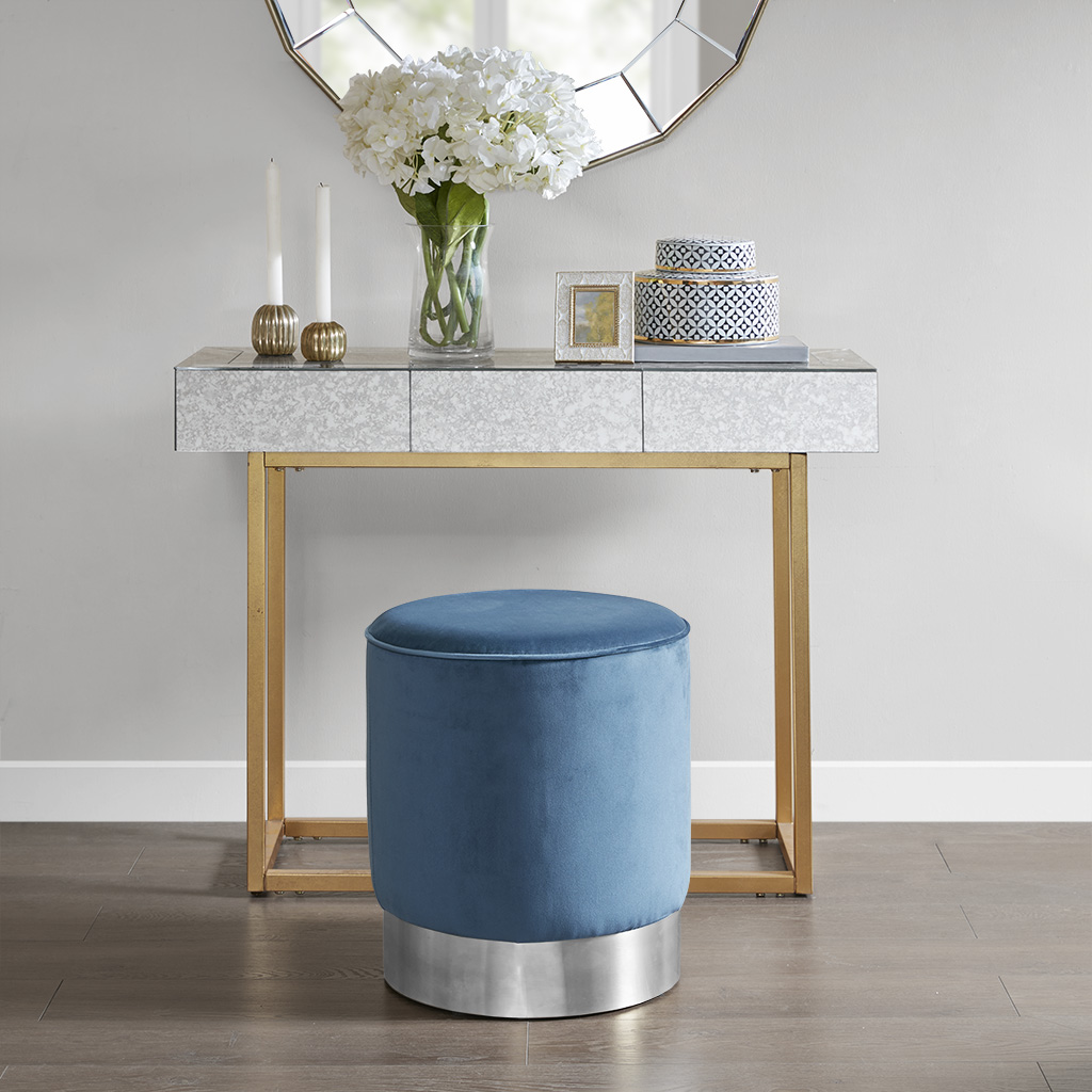 

Madison Park - Daze Ottoman - Blue - See below