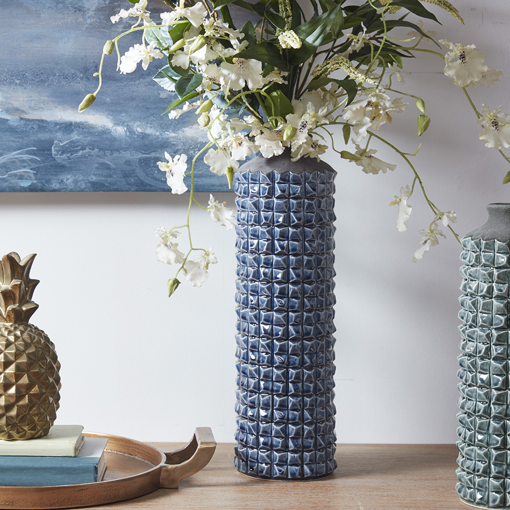 

Madison Park - Palomino Textured Vase - Blue - See below