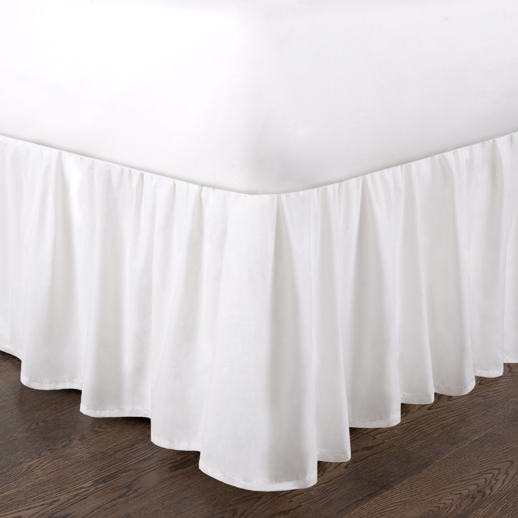 

Main Street - MS Solid Bedskirt Bedskirt - White - Cal King