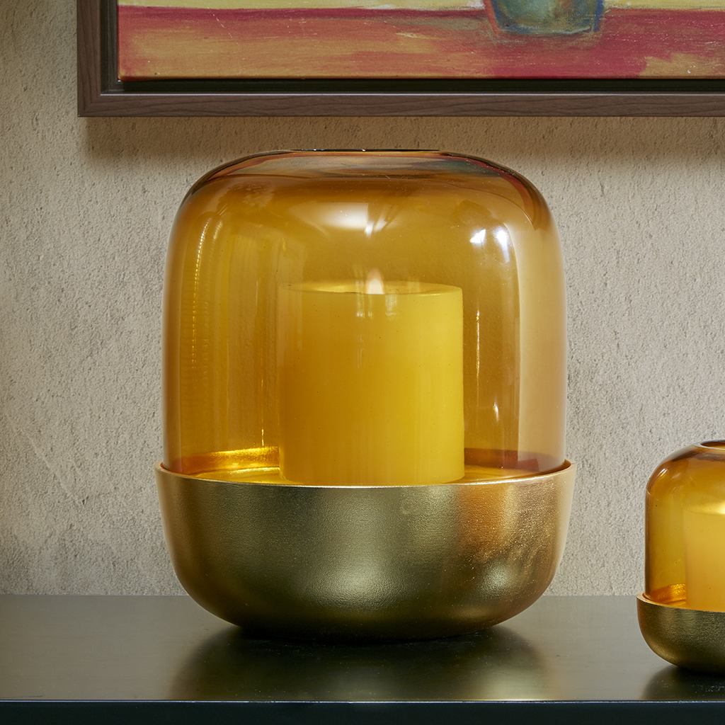 

Madison Park - Moderne Candle Holder - Amber - Large