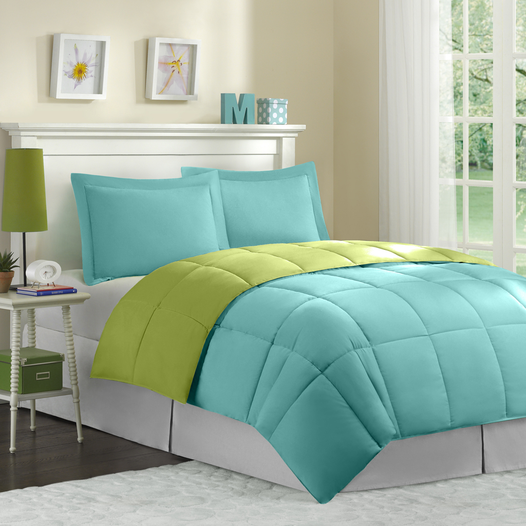 

Mi Zone - Paige Down Alternative Comforter Mini Set - Teal - Full/Queen