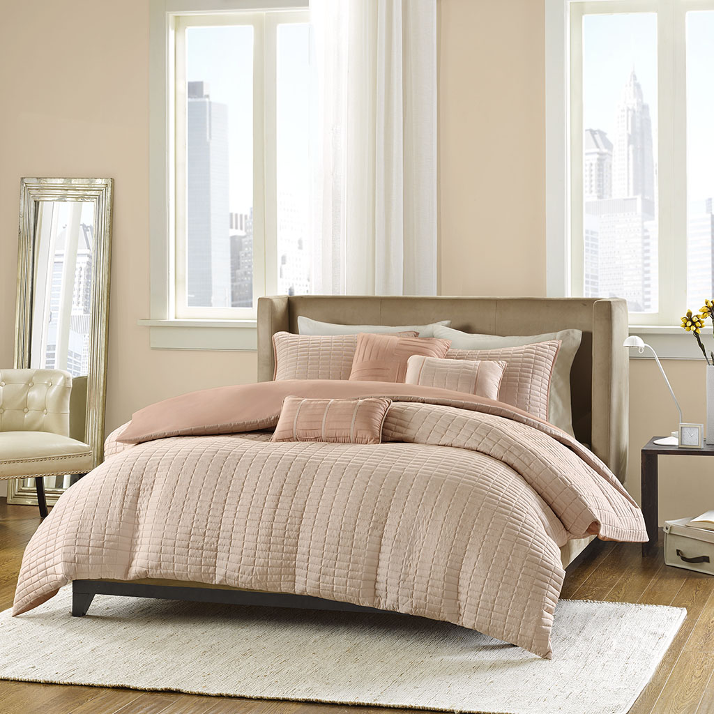 

Home Essence - Allie 6 Piece Comforter Set - Coral - King