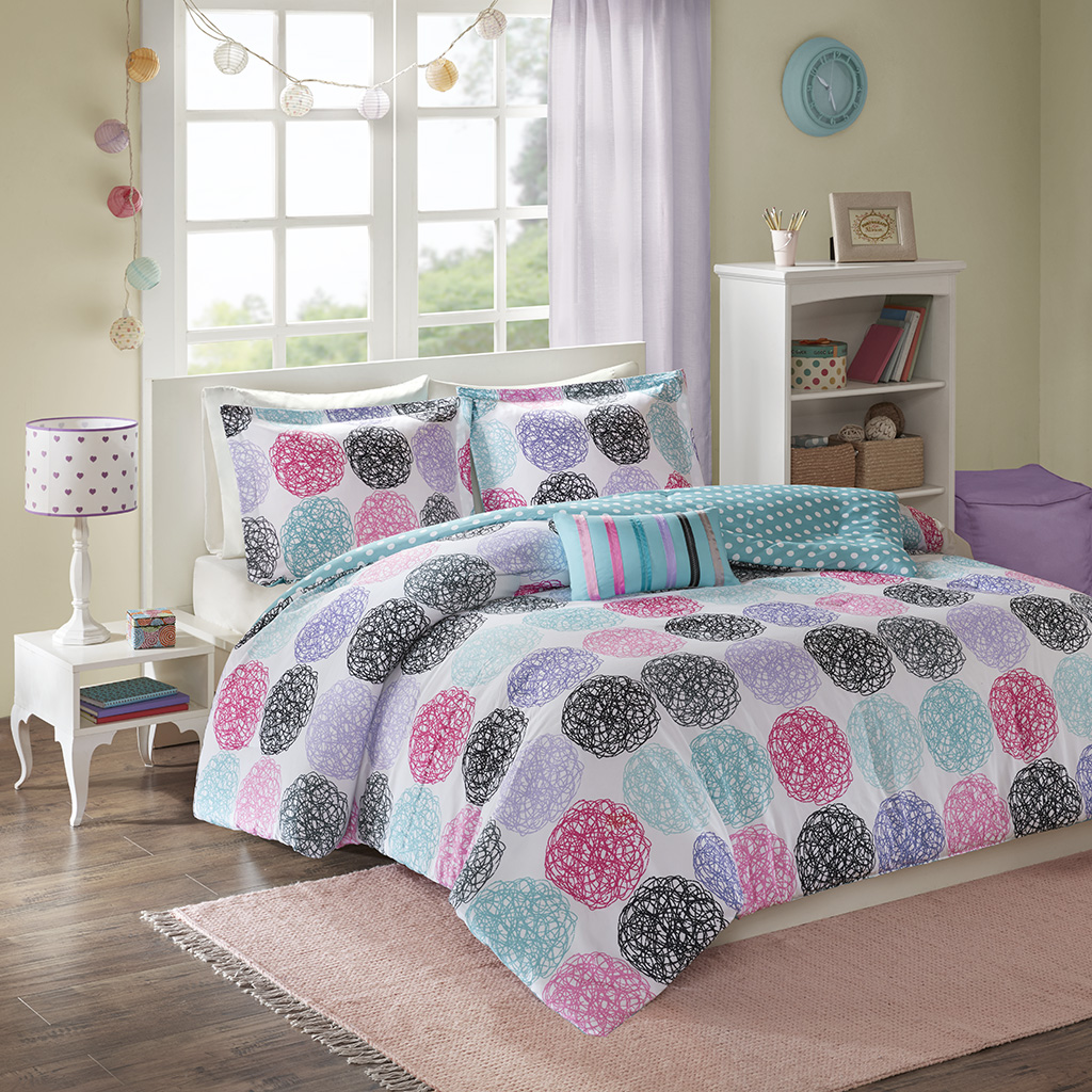 

Mi Zone - Carly Reversible Comforter Set - Purple - Full/Queen