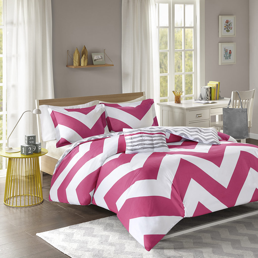 

Mi Zone - Libra Duvet Cover Set - Pink - Full/Queen