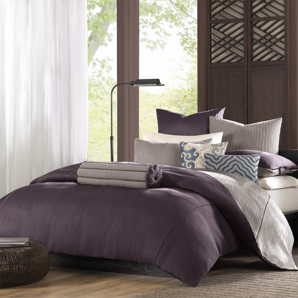 

Tao - Reflection Duvet Cover - Purple - King