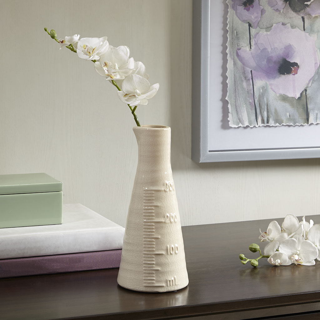 

Madison Park - Beaker Ceramic Vase - White - Small