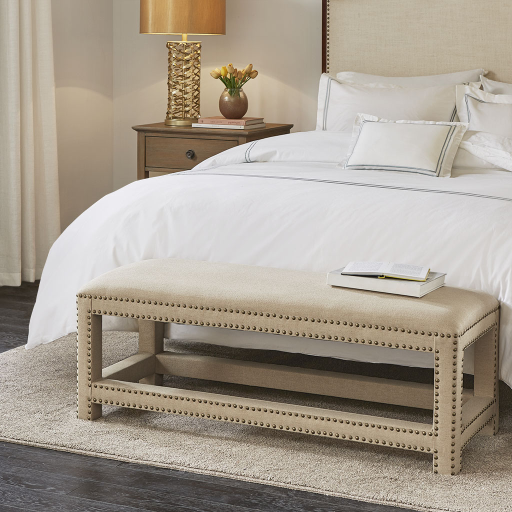 

Madison Park - Rosie Bench - Taupe - See below