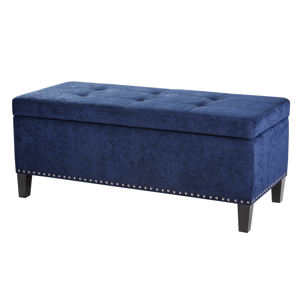 

Madison Park - Shandra II Tufted Top Storage Bench - Blue - See below