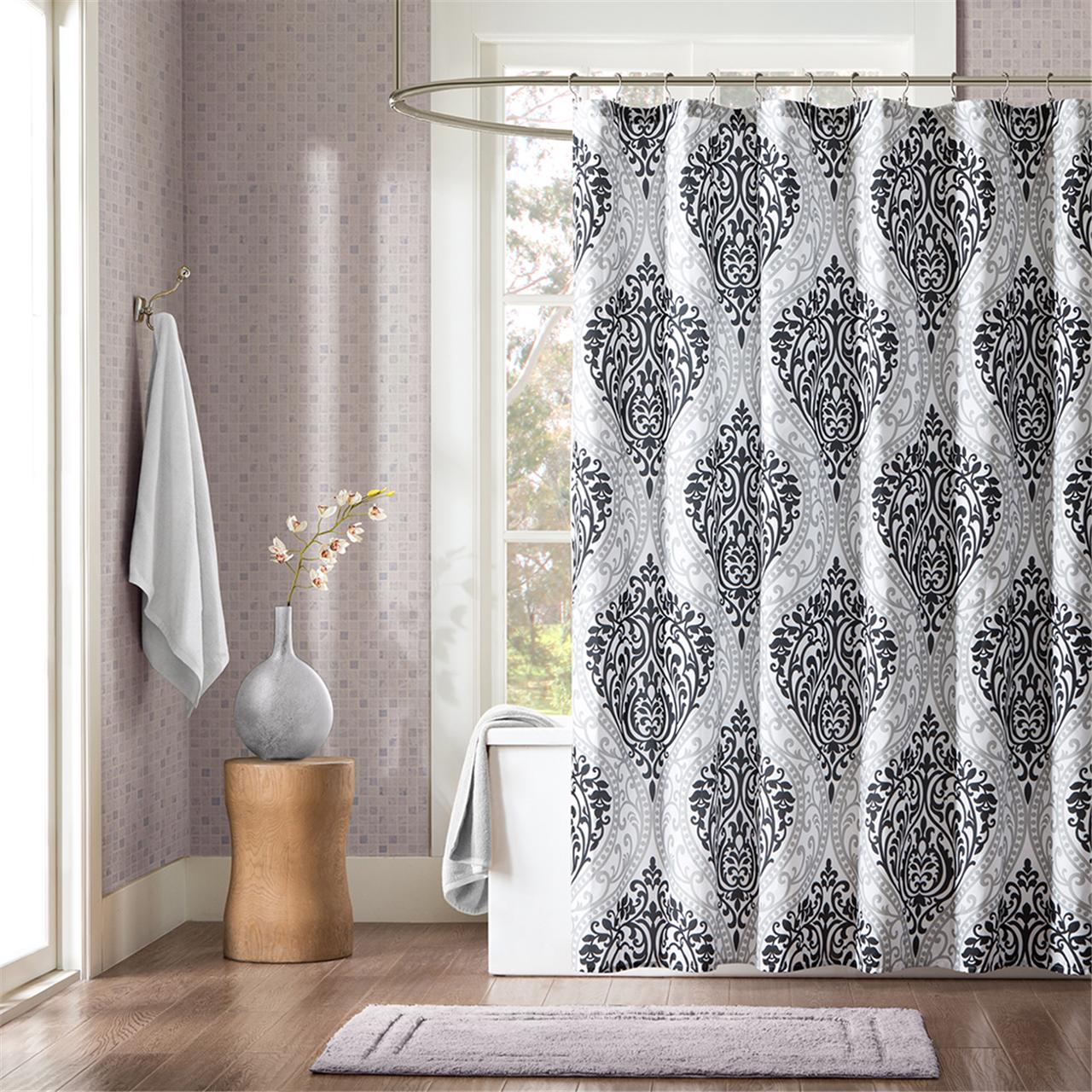 

Intelligent Design - Senna Shower Curtain - Black - 72x72