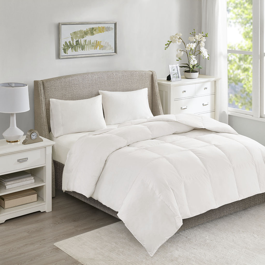 

True North by Sleep Philosophy - All Season Warmth Oversized 100% Cotton Down Comforter - White - Full/Queen