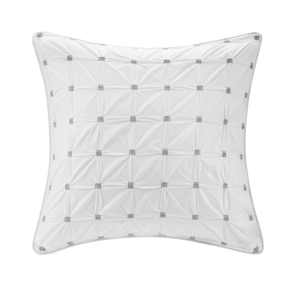 

INK+IVY - Jane Embroidered Euro Sham - White - Euro Sham