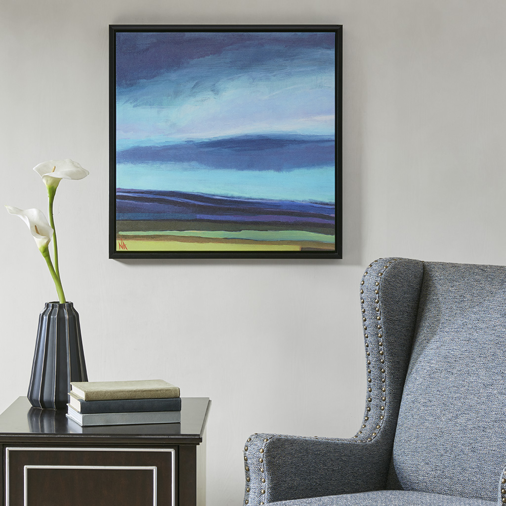 

Madison Park - Evening Sky Gel Coat Framed Canvas - Blue - See below