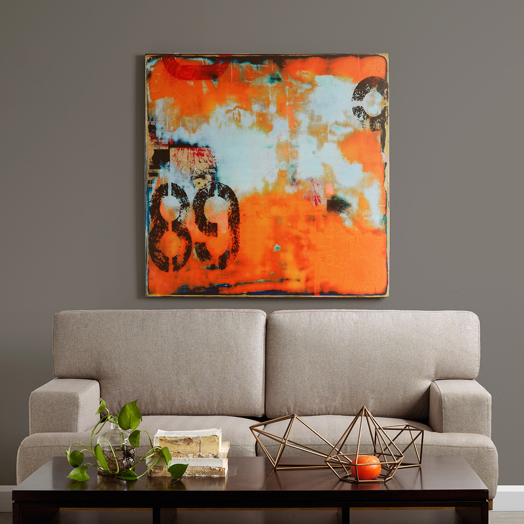 

INK+IVY - Urban Collage 2 Printed Canvas - Orange - See below