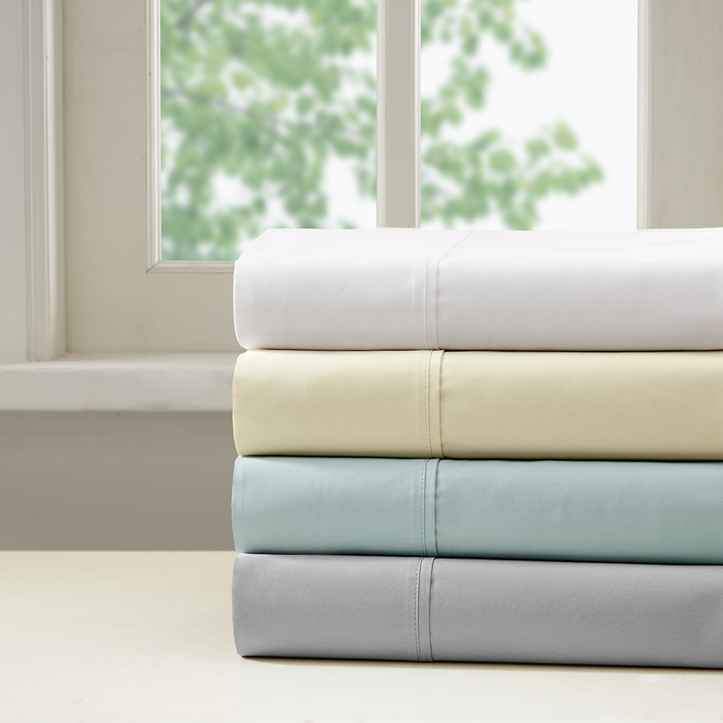 

Madison Park - 400TC Aloe Vera Cotton Sheet Set - Ivory - King